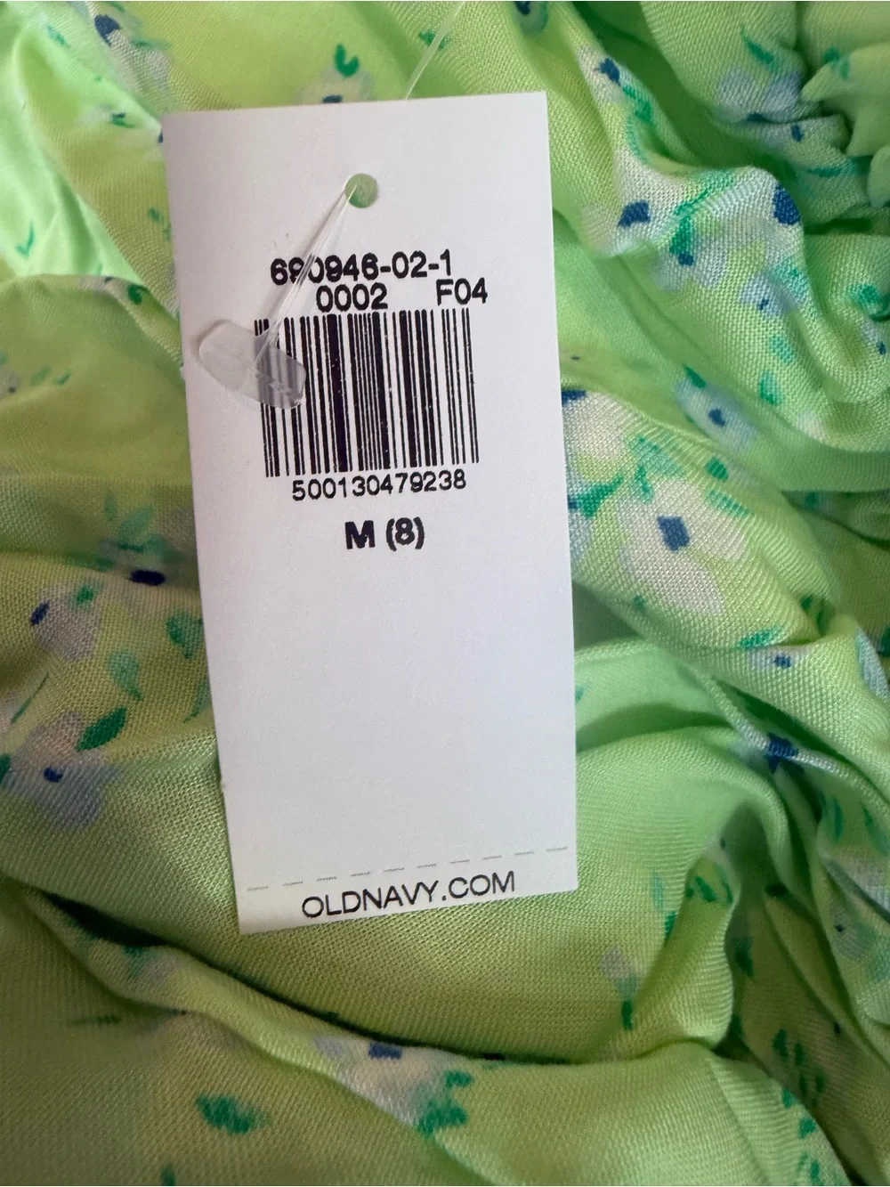 NWT. Old Navy. Printed High Waisted Swing Skort. Green Floral. Size Medium (8).